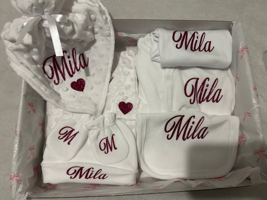 Coffret naissance en velours 7pcs